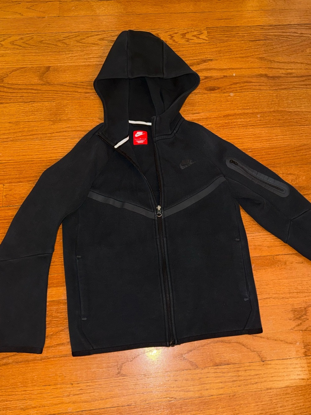 Nike Black Full-Zip Hooded Performance Jacket